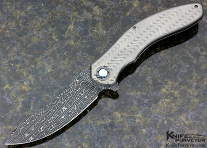 Gerry McGinnis Custom Knife TKI 2014 Apex with Chad Nichols Iguana Damascus Frame Lock