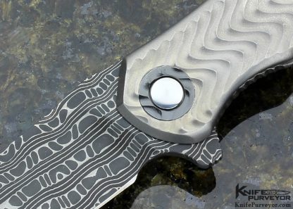 Gerry McGinnis Custom Knife TKI 2014 Apex with Chad Nichols Iguana Damascus Frame Lock - Image 2