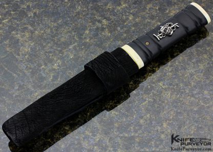 David Goldberg Custom Knife Sole Authorship "Kuroi Ijin" or "Black Devil" Zanto Dagger Ijin" with Sterlin Silver Collar and Devil Mask - Image 7