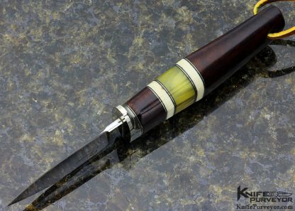 D'Alton Holder Custom Knife With Amber, Desert Ironwood and Oosic D'Angler - Image 6