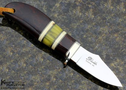 D'Alton Holder Custom Knife With Amber, Desert Ironwood and Oosic D'Angler - Image 3
