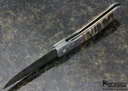 George Muller Custom Knife with Double Meteorite  Linerelock - Image 6