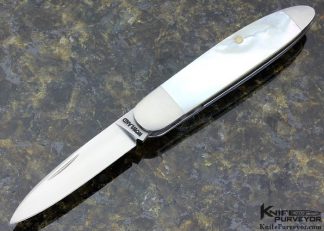 Rick Nowland Custom Knife Mother of Pearl Slip Joint