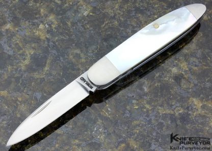 Rick Nowland Custom Knife Mother of Pearl Slip Joint