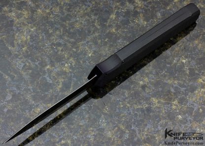 Jeff Harkins Custom Knife Engraved Black Honeycomb "Purple Haze" Triton OTF Auto - Image 6