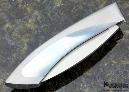 Billy Mace Imel Custom Knife Mother of Pearl Shell Semi Interframe Lockback - Image 4