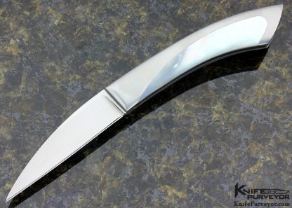 Billy Mace Imel Custom Knife Mother of Pearl Shell Semi Interframe Lockback