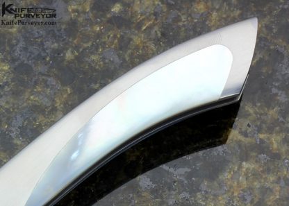 Billy Mace Imel Custom Knife Mother of Pearl Shell Semi Interframe Lockback - Image 3