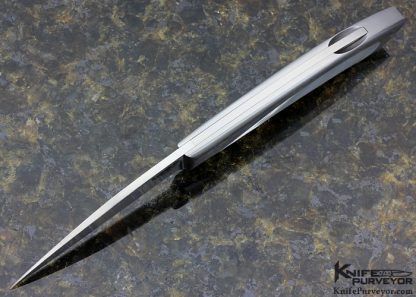 Billy Mace Imel Custom Knife Mother of Pearl Shell Semi Interframe Lockback - Image 5