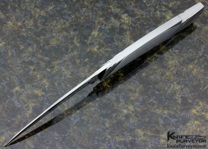 William Tuch Custom Knife Fluted, Stippled & Hand Rubbed Satin Finshed Linerlock Awarded "2008 Blade Show Best Handle Design" - Image 6