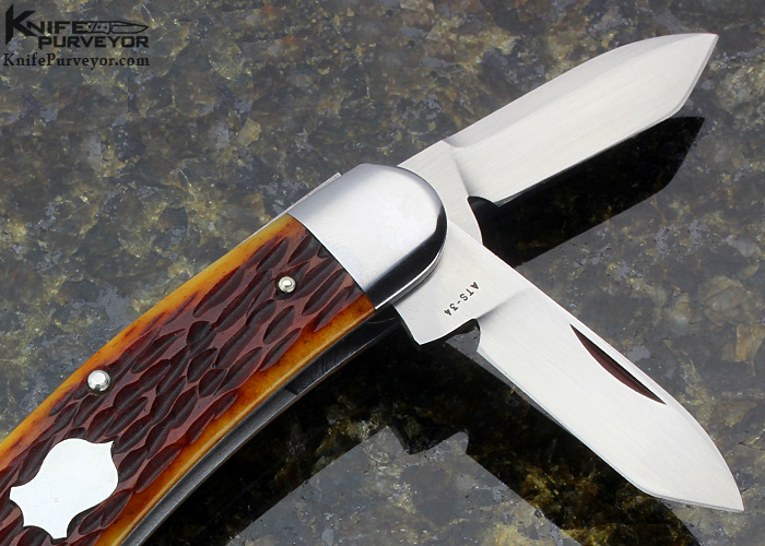 Reese Bose Custom Knife #2 Jigged Bone 3 Blade Slipjoint - Image 3