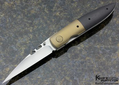 Howard Viele Custom Knife Black G-10 & Anodized Titanum Wharncliff Linerlock