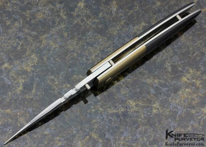 Howard Viele Custom Knife Black G-10 & Anodized Titanum Wharncliff Linerlock - Image 5