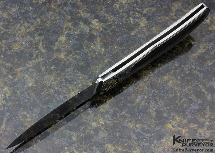 Steve Hoel Custom Knife Engraved by Franz Marktl Rams Horn Lockback - Image 8