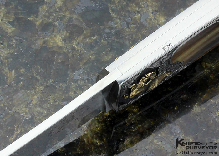 Steve Hoel Custom Knife Engraved by Franz Marktl Rams Horn Lockback - Image 7