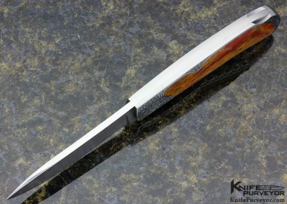 Steve Hoel Custom Knife Damascus Lockback Engraved by Stanley Stoltz - Image 5