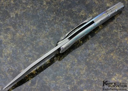 Brian Flud Custom Knife Carved Dragon Multi Colored Carved Framelock - Image 5