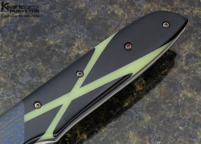 Mark Terrell Custom Knife G10 with Moonglow Inlay Linerlock - Image 3