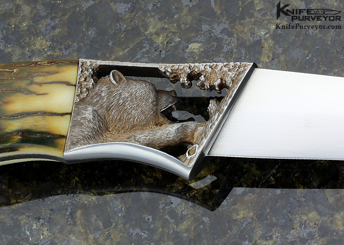 Josef Rusnak Custom Knife "Iratus" Carved Integral Hunter - Image 5