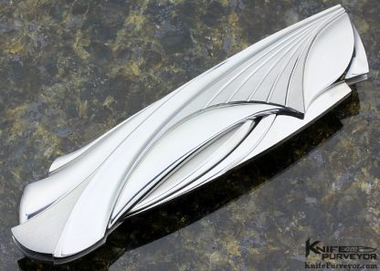 Elizabeth Loerchner Custom Knife Carved and Fluted 416 Stainless Steel & RWL-34 Lockback - Image 4