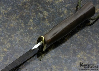 Randall Custom Knife Green Canvas Micarta and Brass Model 28 - Image 6