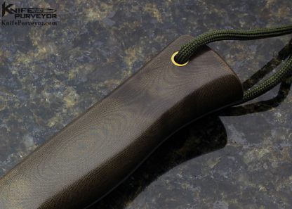 Randall Custom Knife Green Canvas Micarta and Brass Model 28 - Image 3