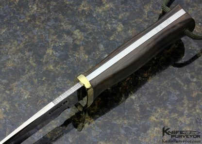 Randall Custom Knife Green Canvas Micarta and Brass Model 28 - Image 5