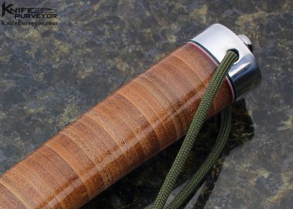 Randall Custom Knife Model 5 with Stacked Leather and Brass - Image 3