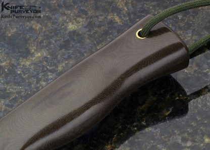 Randall Custom Knife Model #16 Green Canvas Micarta Special Fighter - Image 3