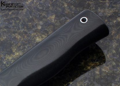 Randall Custom Knife Black Canvas Micarta and Brass Model 14 w/ Border Patrol Handle - Image 3