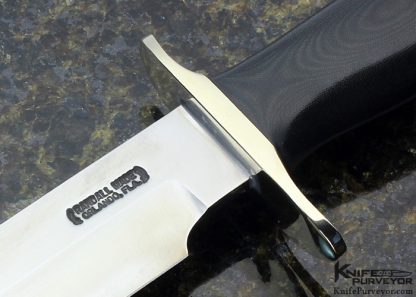 Randall Custom Knife Black Canvas Micarta and Brass Model 14 w/ Border Patrol Handle - Image 2