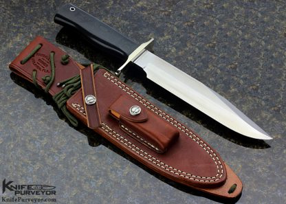 Randall Custom Knife Black Canvas Micarta and Brass Model 14 w/ Border Patrol Handle - Image 4