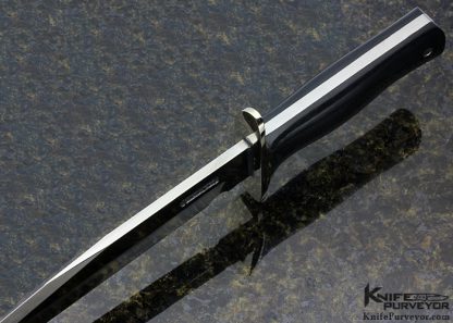 Randall Custom Knife Black Canvas Micarta and Brass Model 14 w/ Border Patrol Handle - Image 5