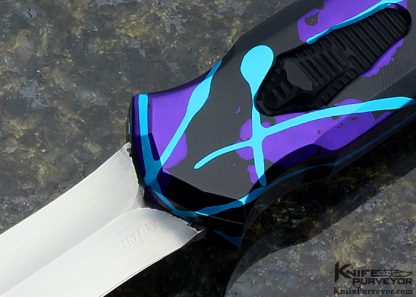 Jeff Harkins Custom Knife Aluminum "Splash" Triton OTF Auto - Image 2
