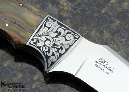 D'Holder Custom Knife Finger Grooved Drop Point Hunter - Image 4