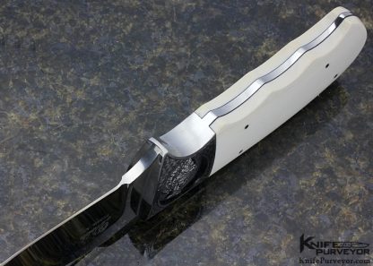 D'Holder Custom Knife "Mountain Goat" Engraved by Bruce Shaw Finger Grooved Clip Blade Hunter - Image 5