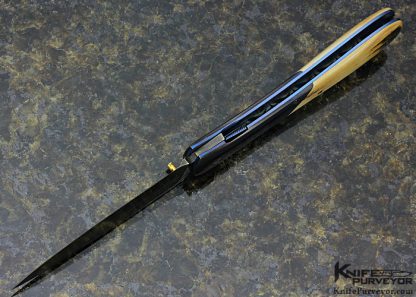 Howard Clark Custom Knife MS 18Kt. Gold Thumb Stud Linerlock - Image 7