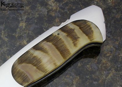 Joe Kious Custom Knife Semi Interframe Sheep Horn Lockback - Image 3