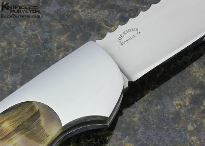 Joe Kious Custom Knife Semi Interframe Sheep Horn Lockback - Image 5