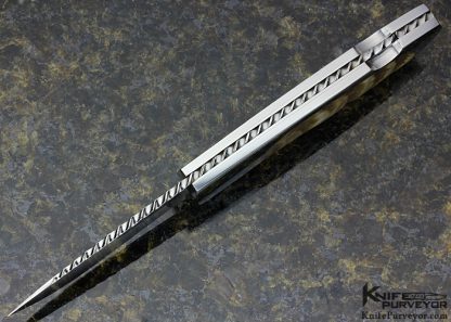 Joe Kious Custom Knife Semi Interframe Sheep Horn Lockback - Image 7