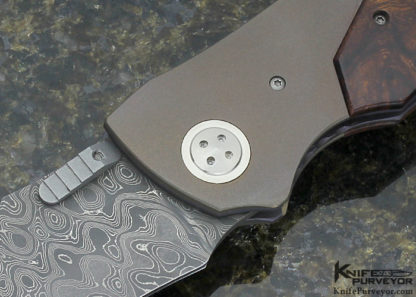 Allen Elishewitz Custom Knife Titanium and Ironwood Pirate Linerlock - Image 2