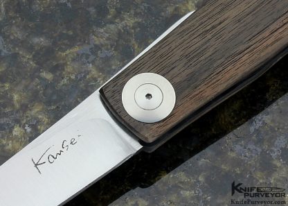 Kansei Matsuno Custom Knife Z071L Walnut Friction Folder - Image 2