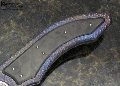Gudy van Poppel Custom Knife Damascus Frame Lock Flipper - Image 3