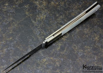 Jess Horn Custom Knife #051 Mother of Pearl Shell FBK Lockback - Image 8