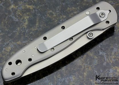 Kit Carson Custom Knife Bead Blasted Titanium M-16 Linerlock - Image 4