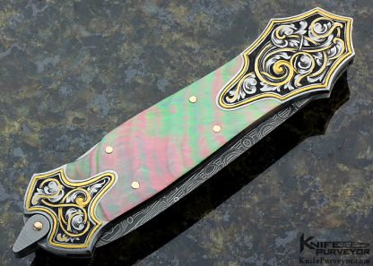 Warren Osborne Custom Knife Engraved by Jon Robyn Lockback Dagger - Image 3
