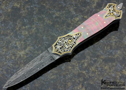 Warren Osborne Custom Knife Engraved by Jon Robyn Lockback Dagger 11066