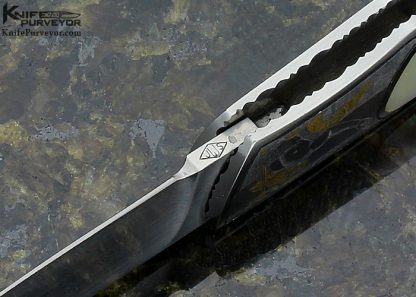 John W. Smith Custom Knife Sole Authorship Engraved with Mother of Pearl Inlay Lockback - Image 9