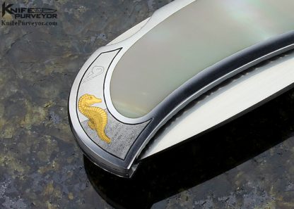 John W. Smith Custom Knife Sole Authorship Engraved with Mother of Pearl Inlay Lockback - Image 6