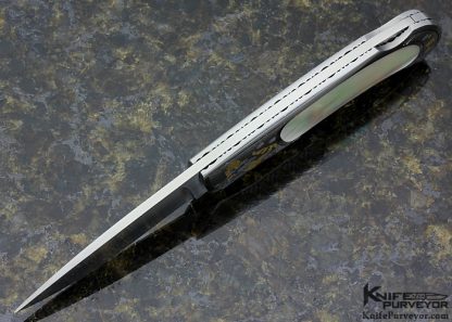John W. Smith Custom Knife Sole Authorship Engraved with Mother of Pearl Inlay Lockback - Image 7